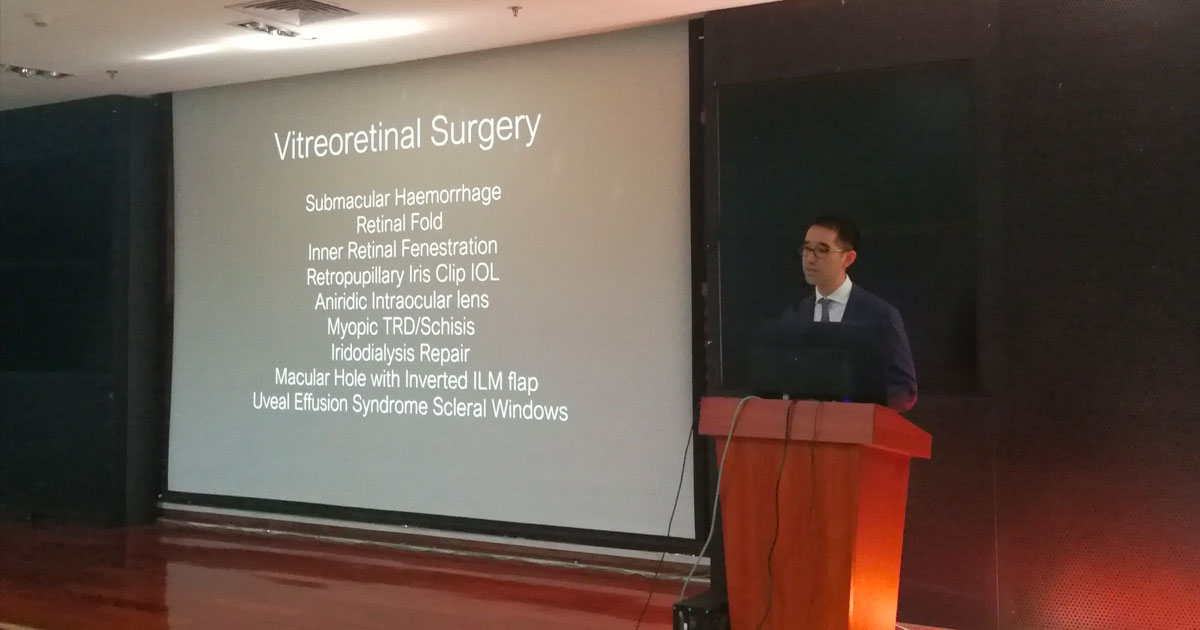 Associate Professor Fung had the pleasure of being invited to speak at Zhongshan Ophthalmic Centre (ZOC) on December 27 2017.